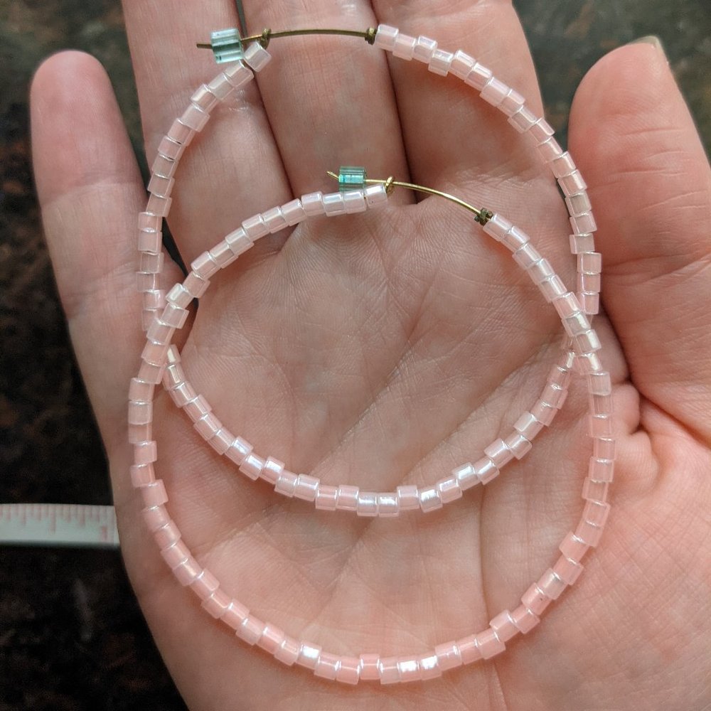 Sarah Briggs Pink Dilan Hoops